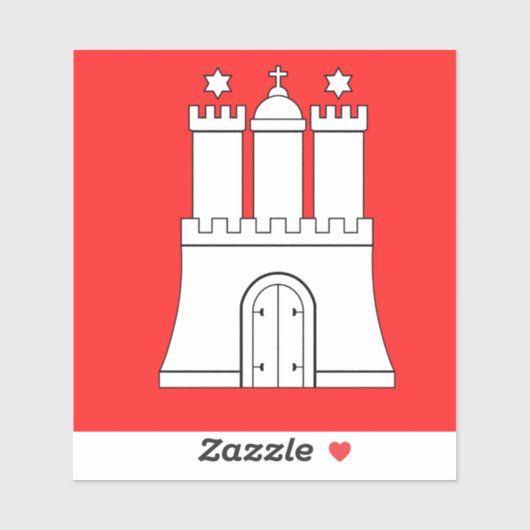 ハンブルグビニール国旗のステッカー シール (シート)