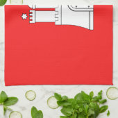 ハンブルグ国旗のキッチンタオル キッチンタオル (折り畳み)