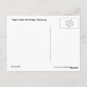 ハンブルグ橋の下の夜 ポストカード (裏面)