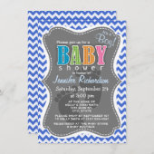 ハンブルーシェブロンストライプズ 招待状 (正面/裏面)