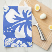 ハンブルーハワイアントロピカルハイビスカス キッチンタオル (四つ折り)