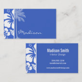 ハンブルーハワイアントロピカルハイビスカス; Palm 名刺 (正面/裏面)