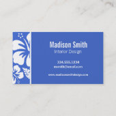 ハンブルーハワイアントロピカルハイビスカス; Palm 名刺 (裏面)