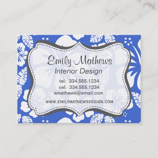 ハンブルーハワイアントロピカルヒビスカス 名刺 (正面)