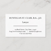 ハンブル弁護士の名刺 名刺 (正面)