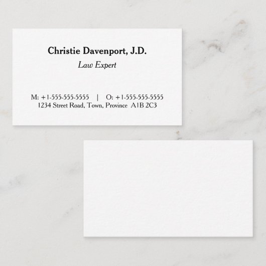 ハンブル弁護士名刺 名刺 (正面/裏面)