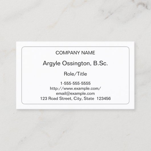 ハンブル、ダッパー、企業の名刺 名刺 (正面)