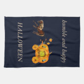 ハンブル&ハッピーハローウィンホースパンプキンキャリッジ キッチンタオル (横)