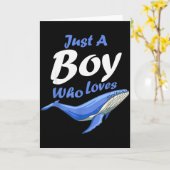 ハンプクジラを愛する少年がバレンタインに カード (黄色い花)