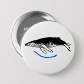 ハンプクールバッククジラ野生動物 – 自然- 缶バッジ (正面&裏面)