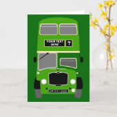 ハンプシャー及びドーセットの二重デッカーバスを個人化して下さい カード (黄色い花)