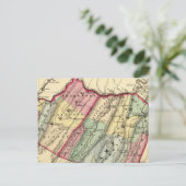 ハンプシャー州ミネラルカウンティの地図 ポストカード (スタンド正面)