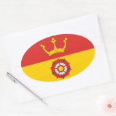 ハンプシャー州旗（英国） 楕円形シール (封筒)