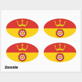 ハンプシャー州旗（英国） 楕円形シール (シート)