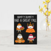 ハンプティは素晴らし秋秋のダンプティのハロウィンフーだった カード (黄色い花)