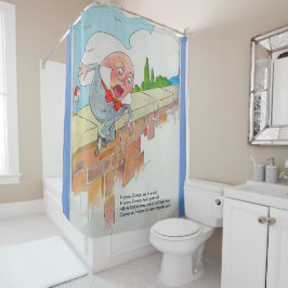 ハンプティダンプティオンウォールマザーグース子供部屋韻 シャワーカーテン