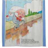 ハンプティダンプティオンウォールマザーグース子供部屋韻 シャワーカーテン (正面)