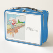 ハンプティダンプティオンウォールマザーグース子供部屋韻 メタルランチボックス (正面)