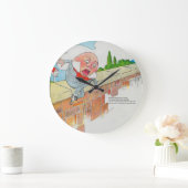 ハンプティダンプティオンウォールマザーグース子供部屋韻 ラージ壁時計 (ホーム)