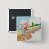 ハンプティダンプティオンウォールマザーグース子供部屋韻 缶バッジ (正面&裏面)