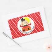 ハンプティダンプティ子供部屋ライムキュイパーソナライズされたイ 長方形シール (封筒)