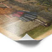 ハンプティダンプティ&アリスヴィンテージブックイラストレーション フォトプリント (角)