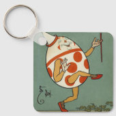 ハンプティダンプティ、ヴィンテージマザーグース子供部屋韻 キーホルダー (正面)