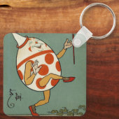 ハンプティダンプティ、ヴィンテージマザーグース子供部屋韻 キーホルダー (裏面)