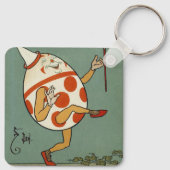 ハンプティダンプティ、ヴィンテージマザーグース子供部屋韻 キーホルダー (裏面)