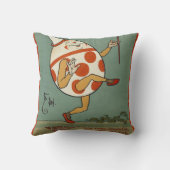 ハンプティダンプティ、ヴィンテージマザーグース子供部屋韻 クッション (裏面)