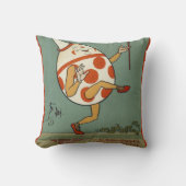 ハンプティダンプティ、ヴィンテージマザーグース子供部屋韻 クッション (正面)