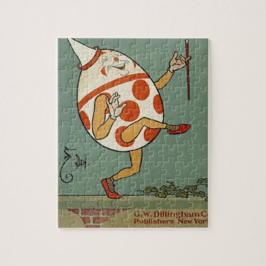 ハンプティダンプティ、ヴィンテージマザーグース子供部屋韻 ジグソーパズル (縦)