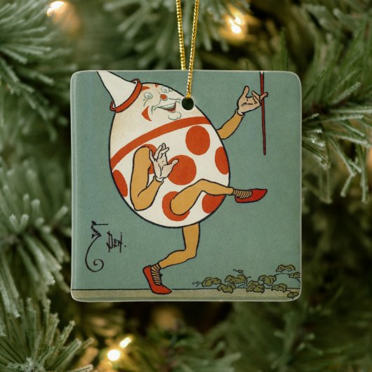 ハンプティダンプティ、ヴィンテージマザーグース子供部屋韻 セラミックオーナメント (ツリー)