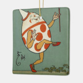 ハンプティダンプティ、ヴィンテージマザーグース子供部屋韻 セラミックオーナメント (左)