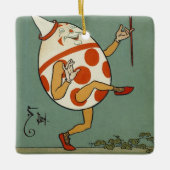 ハンプティダンプティ、ヴィンテージマザーグース子供部屋韻 セラミックオーナメント (正面)