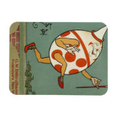 ハンプティダンプティ、ヴィンテージマザーグース子供部屋韻 マグネット (横)