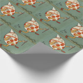 ハンプティダンプティ、ヴィンテージマザーグース子供部屋韻 ラッピングペーパー (角)