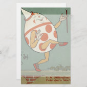 ハンプティダンプティ、ヴィンテージマザーグース子供部屋韻 便箋 (正面/裏面)