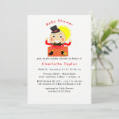 ハンプティ子供部屋韻かわいい赤ちゃんシャワー 招待状 (スタンド正面)