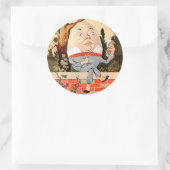 ハンプティ・ダンプティがワンダーランドの壁に座った ラウンドシール (バッグ)