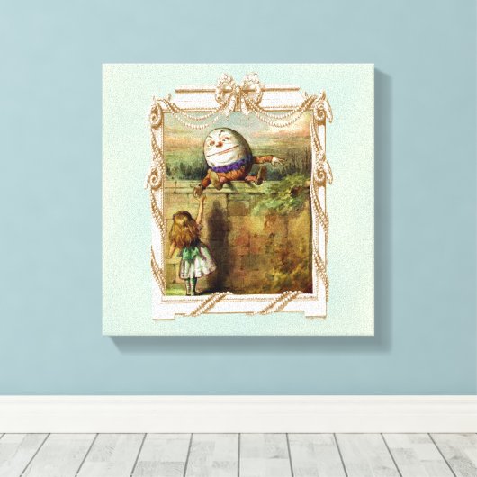 ハンプティ・ダンプティとアリス キャンバスプリント (インサイチュ (ウッドフロア))
