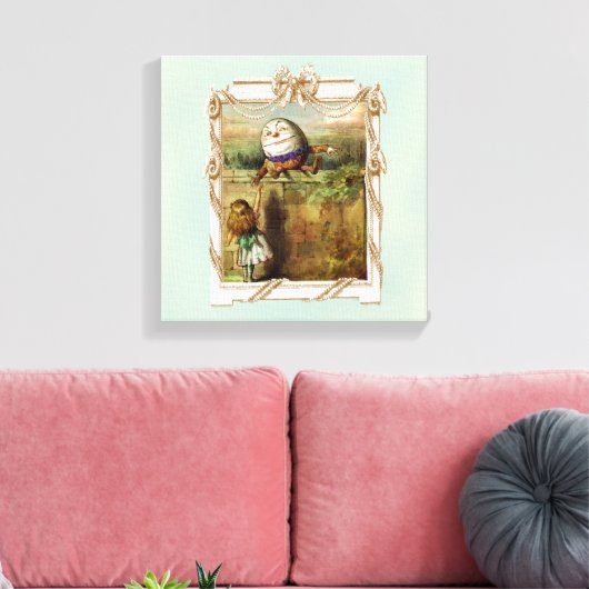 ハンプティ・ダンプティとアリス キャンバスプリント (インサイチュ (リビング))