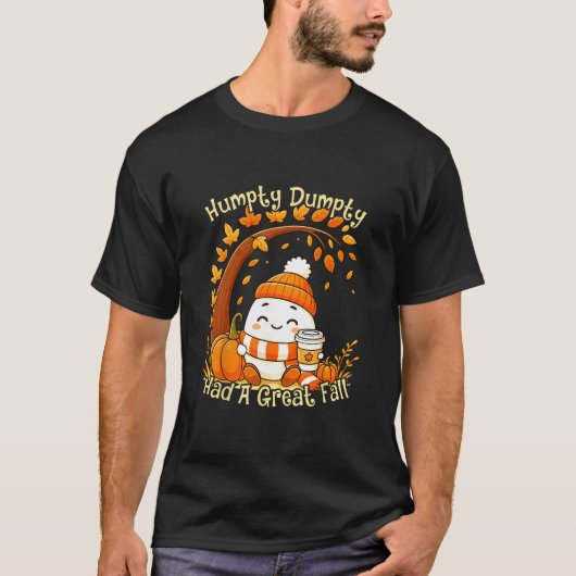 ハンプティ・ダンプティの大きな転落 秋 ハロウィン Tシャツ (正面)