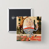 ハンプティ・ダンプティはワンダーランドの壁にすわっていた 缶バッジ (正面&裏面)