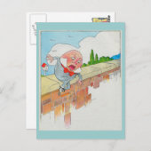 ハンプティ・ダンプティは壁に座った ポストカード (正面/裏面)