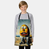 ハンプティ・ダンプティは壁の上に座る エプロン (着用した状態)