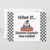 ハンプティ・ダンプティは押された ポストカード (正面/裏面)