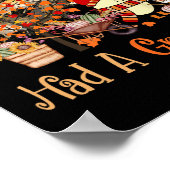 ハンプティ・ダンプティは素晴らし秋感謝祭の秋を迎えた ポスター (角)