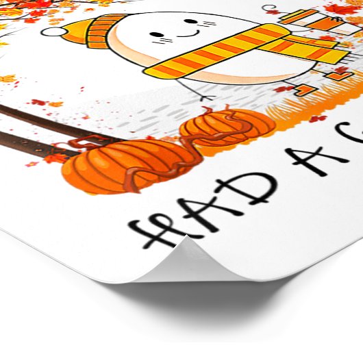 ハンプティ・ダンプティは素晴らし秋感謝祭の秋を迎えた ポスター (角)