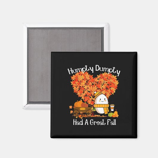 ハンプティ・ダンプティは素晴らし秋紅葉感謝してい マグネット (正面/裏面)